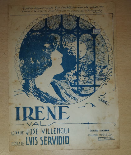 Partitura Irene Vals J. Villengui L. Servidio 