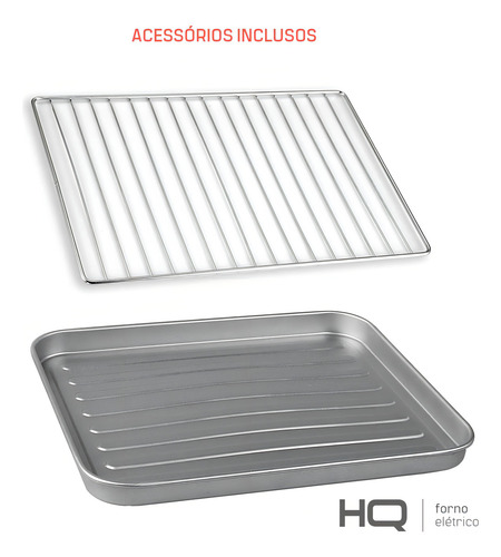 Horno eléctrico Hq de 11 litros HQ11d 800w negro 127v
