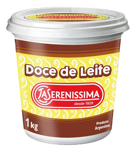 12x De 1kg Doce De Leite La Serenissima Argentino
