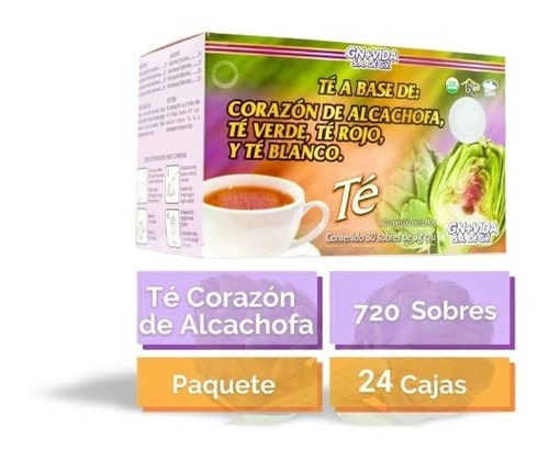 X24 Té De Alcachofa (té Verde, Té Rojo Y Té Blanco) Gn+vida 