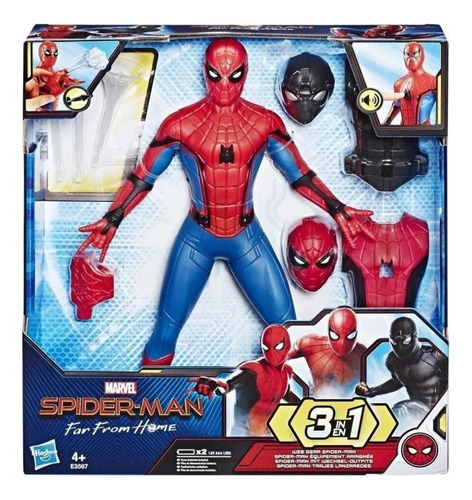 Spiderman Far From Home 3 En 1 Equipo Arácnido +10 Sonidos