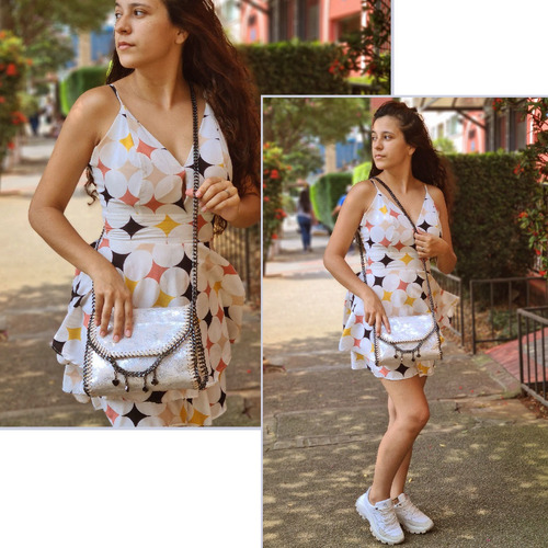 Bolsa Feminina Transversal Alça De Corrente - Golden Fênix Cor Prata