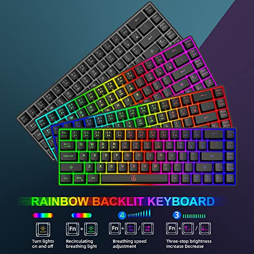 Snpurdiri 60% Wireless Gaming Keyboard And Mouse Combo, Bate