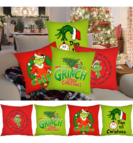Juego De 4 Fundas De Almohada Decorativas Navideñas De 1