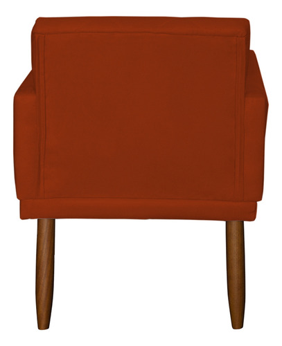 Kit 3 Poltronas Decorativas Para Recepção Consultório Cores Cor Terracota Desenho Do Tecido Suede Liso