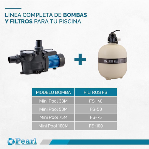 Imagen 5 de 9 de Bomba Autocebante Pileta Minipool 100m 1 Hp Pearl Motorarg
