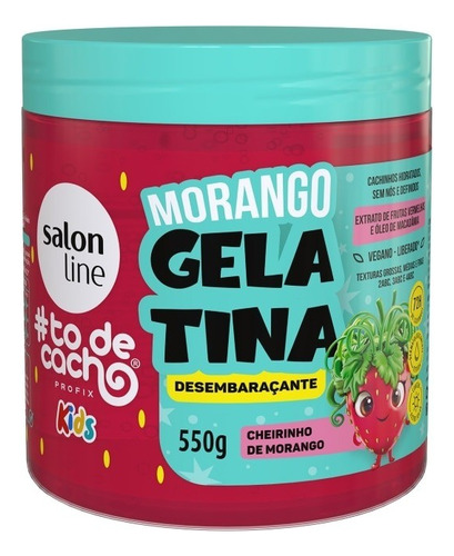 Kit 2 Cremes + 2 Gelatinas Kids Morango E Uva 1kg Salon Line