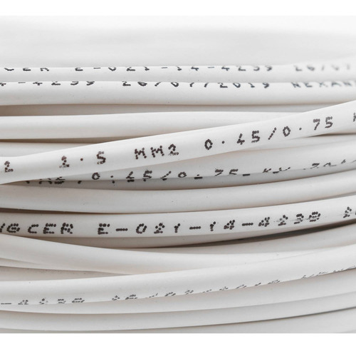 Cable Libre De Halógenos (h07z1k) 2,5 Mm2 50 M Blanco