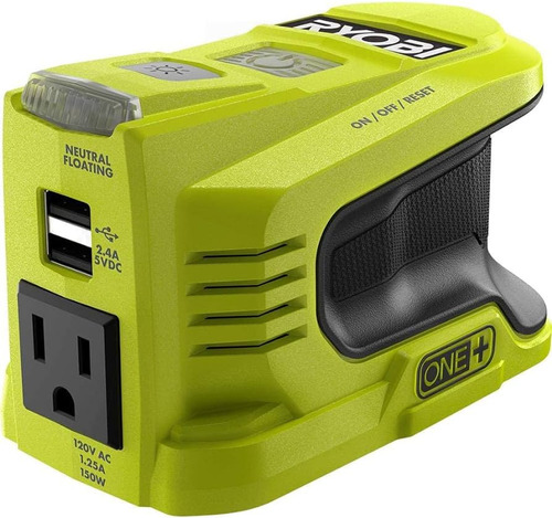 Inversor De Corriente Ryobi One+ 18v Convertidor A 120v 150w