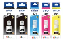 Comprar Combo X5u Tintas Originales Epson T504 L4150 L4160 En Caja U
