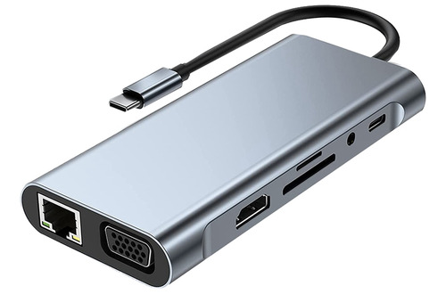 Estación De Acoplamiento Usb C 11 En 1 Con Compatible Con 4k