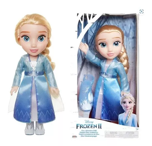 Boneca Frozen II Disney Elsa Passeio com Olaf com Acessórios