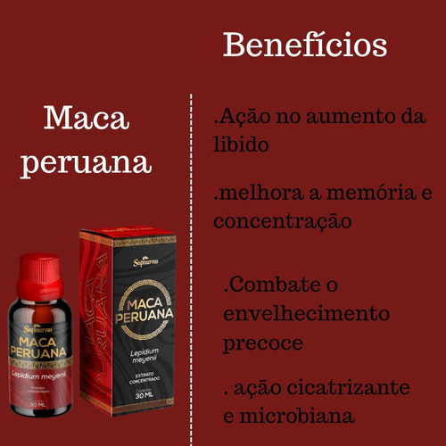 Maca Peruana Extrato Fluido Concentrado 30ml Narural