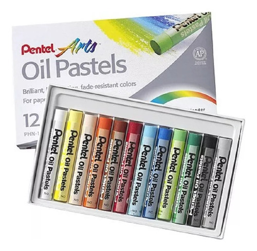 Lapices Pastel Al Oleo Pentel 12 Colores