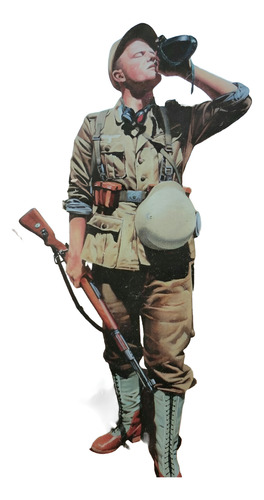 Figura Resina Soldado Alemán Afrika Korps 12 Cms Alto