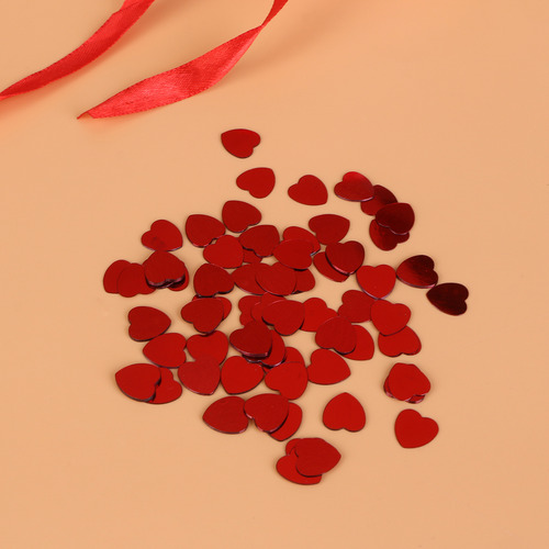 Confeti De Lentejuelas Con Forma De Corazón Morado, 2000 Uni