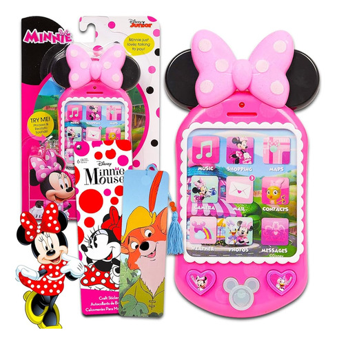 Teléfono De Juguete De Minnie Mouse Para Niñas - Paquete Con