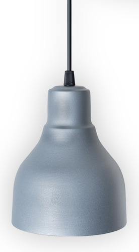 Lampara-campana-colgante Metalico 15cm Gris