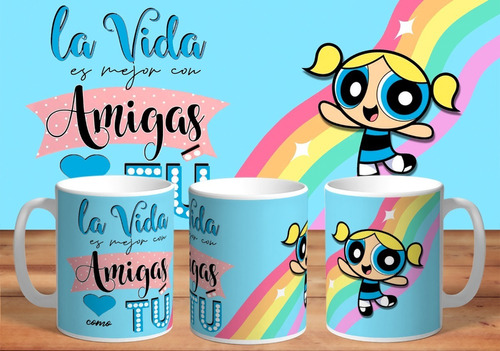 Kit Tazas Cerámica - Mejores Amigas - Super Poderosas #k