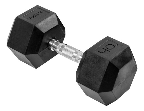 Mancuerna Hexagonal De Acero Pesa Recubierta Neopreno 40 Lbs