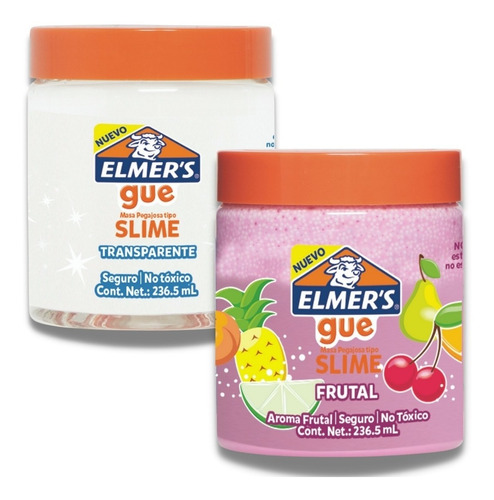 Pack Slime Elmers Gue Transparente + Frutal Crunchy 