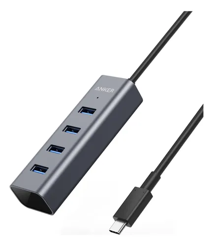 Adaptador Usb C Hub Anker De Aluminio Con 4 Puertos Usb 3.0