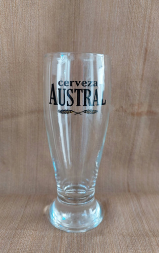 Vaso Vintage Antiguo Publicidad De Cerveza Austral