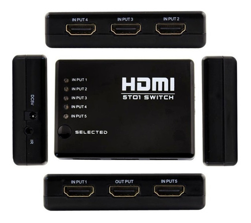 Switch Selector Puertos Hdmi 5 Entradas X 1 Salida + Control