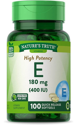 Natures Truth Vitamina E 100cp - Unidad a $2911