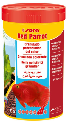 Ração Sera Red Parrot 80g Melhora Cor Peixe Papagaio