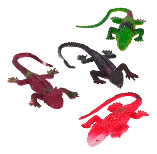 02 Lagartixas Calango Lagarto Borracha Brinquedo Pegadinha