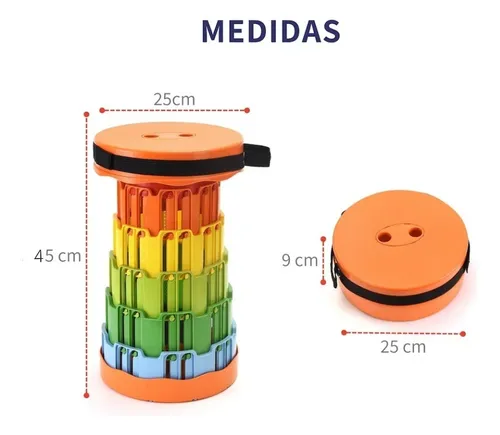 Taburete Banco Butaco Silla Plegable Picool Telescopico