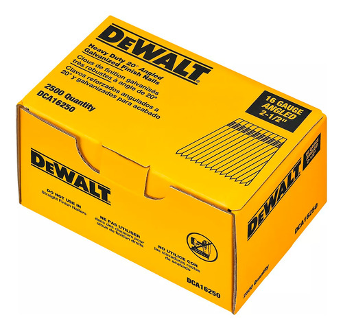 Caja De 2500 Clavos Reforzados 2-1/2 16ga Dewalt Dca16250