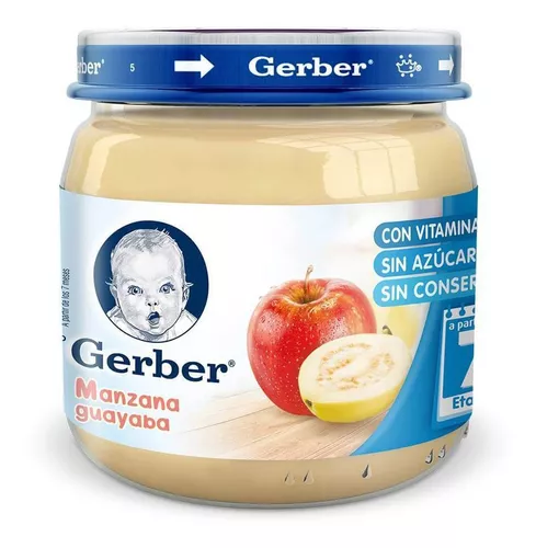 Papilla Bebé Gerber Etapa 2 Manzana Y Guayaba 113g Nestlé