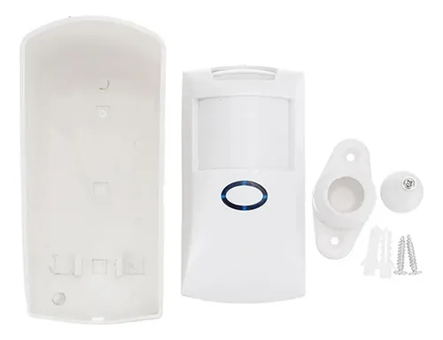 Sensor De Movimiento Inalámbrico Para Exterior Anti Mascotas Color Blanco