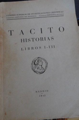 Libro Historias Libros I-iii Tacito Latin