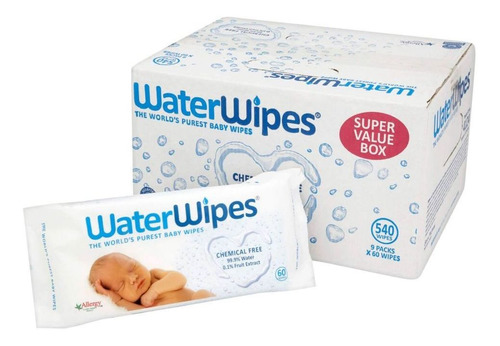 Toallitas Para Bebe Water Wipes Libre De Parabenos Pack De 9