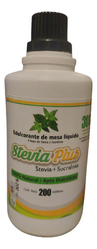 Stevia Plus x 200ml PGN cero calorias 100% natural apto diabeticos