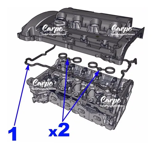 Jgo 3 Juntas Tapa Valvulas Citroen Ds3 Ds4 1.6 Thp 16v