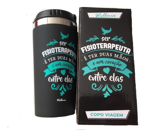 Imagem 1 de 1 de Copo Térmico Profissões Café Chá Capuccino Fisioterapeuta