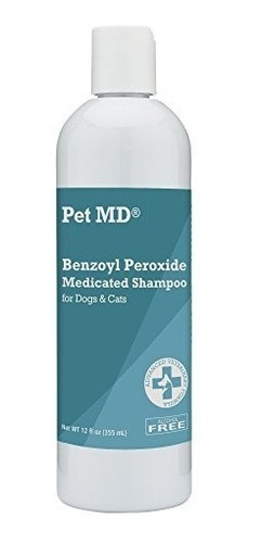 Champú Medicinal Peróxido De Benzoilo Md Para Perros Y Gat