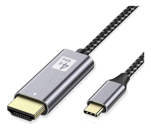 Qces Cable Usb C A Hdmi De 6 Pies, Tipo C A Hdmi, Cable Adap