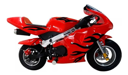 Mini moto deportiva de gasolina, 2 t, 49 cc, velocidad Ninja Gp, color rojo
