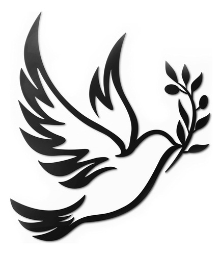 Dove Of Peace - Arte De Pared De Metal Con Rama De Olivo  R