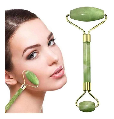 Rodillo masajeador facial con piedra de jade para masajes antiarrugas, color otro
