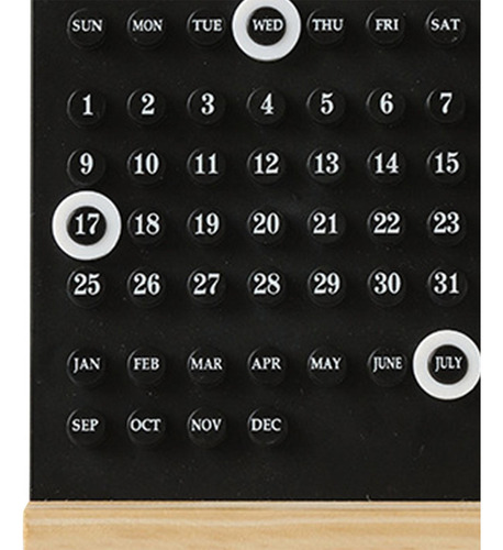 Calendario Decoración Calendario De Escritorio Negro