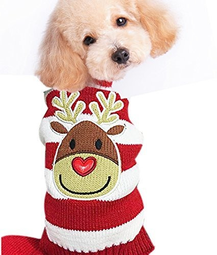 Hapee Dog Sweaters For Christmas Santa Pet