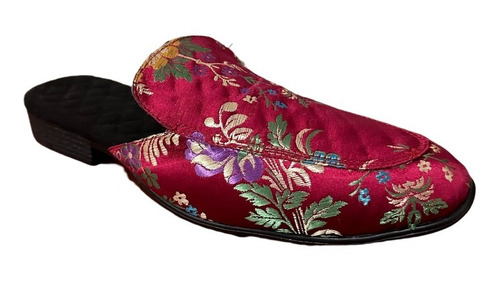 Mules Para Caballero Flores Rojas