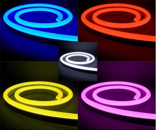Tira Luz Led Neon 5mts Flexible Transformador 12v Decoracion Color De La  Luz Amarillo