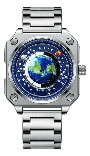 Reloj Hombre Original Joefox Mundo Pulso Acero Sumergible